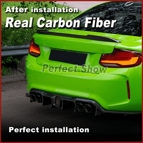 For BMW 2Series F87 M2 Coupe 15-19 Real Carbon Rear Bumper Diffuser Lip Spoiler - Picture 4 of 12