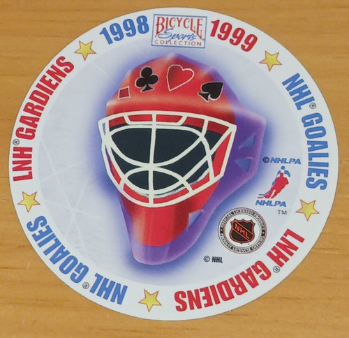 DAMIAN RHODES - 1998-99 Bicycle Goalies Round Playing Card King of Hearts - Picture 2 of 2