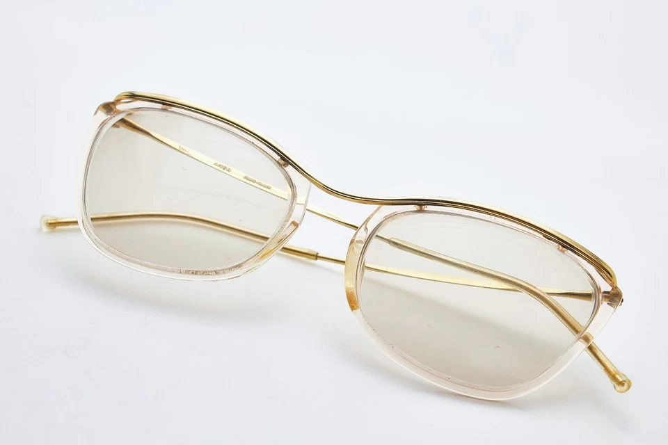 1960s vintage gold filled eyeglasses AMOR 49 gold Cat-Eye frame retro eyeglasses - Image 2 of 4