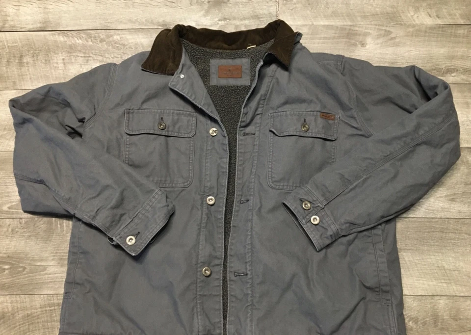 Chaqueta Abrigo Woolrich Trucker Gris Poliéster Forrado Mujer Tareas Talla XL Campo Foto 2 de 4