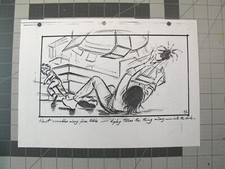 storyboard vintage années 80 Aliens film LA Effects production 1ère génération copie d'occasion 46G