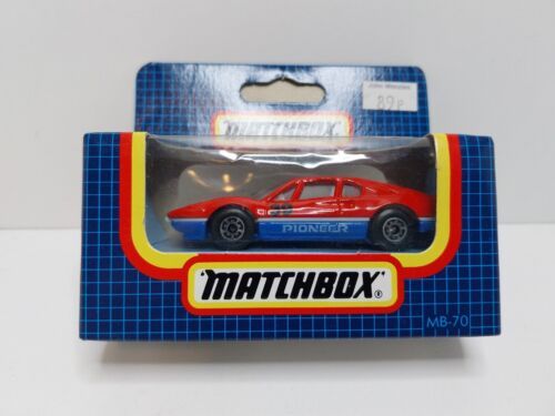 Matchbox Ferrari 308 GTB Pioneer 1981 MB70 modellino auto scatola originale rarissimo ottimo - Foto 3 di 7