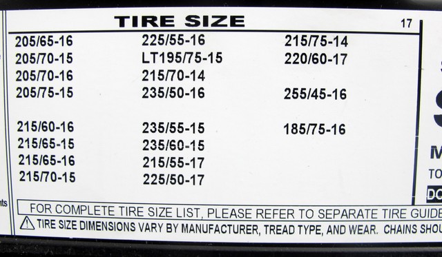 SCC Super Z Tire Cable Chains SZ335 Cars Pickups SUVs Class S Clearance 