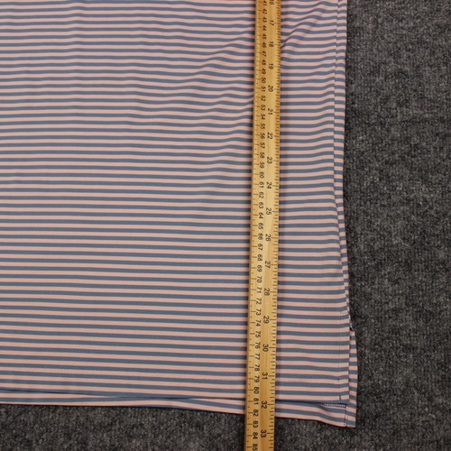 Polo Peach State Pride Para Hombre Grande Rosa Azul Rayas Golf Performance - Imagen 9 de 11