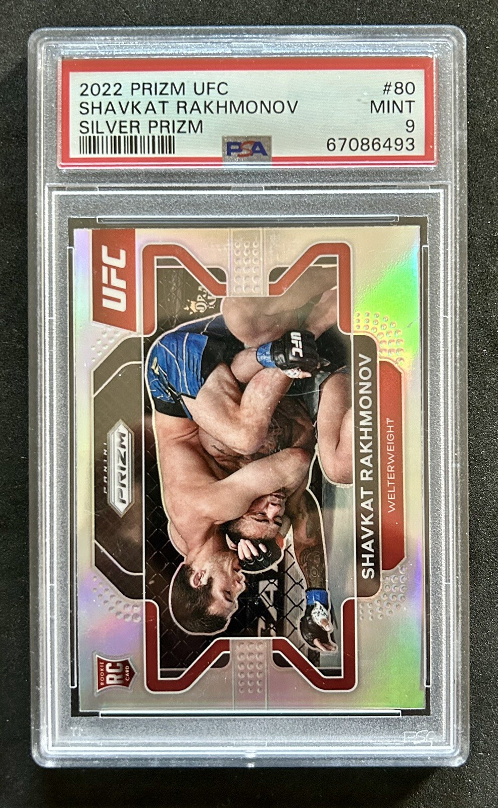 2022 Panini Prizm Shavkat Rakhmonov ROOKIE Silver Prizm PSA 9 MINT