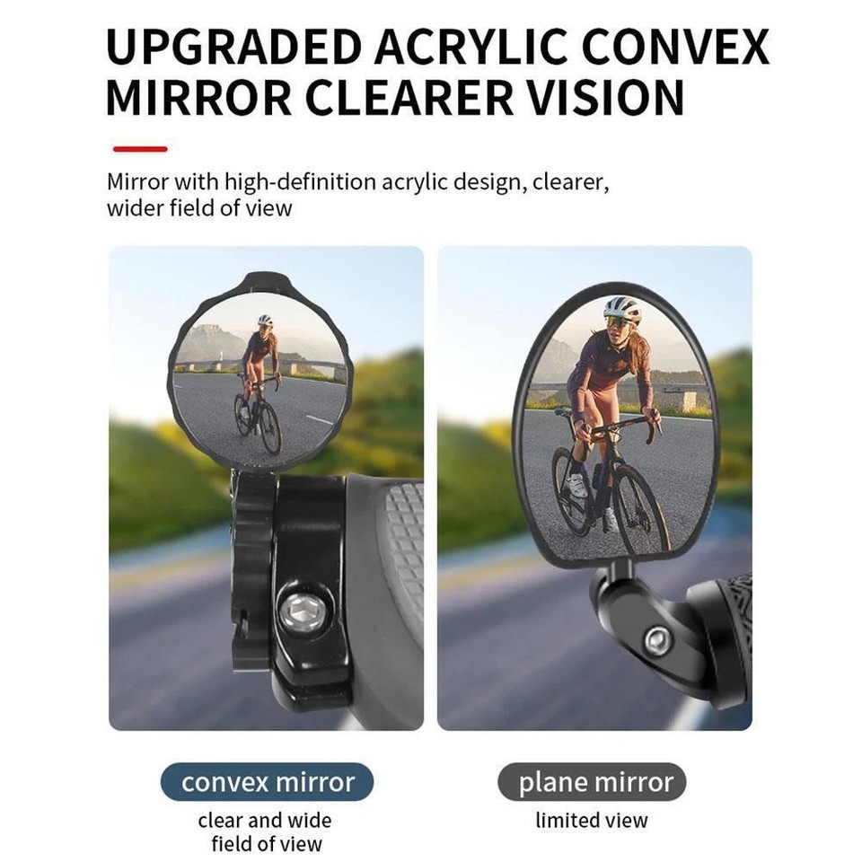 Bicycle Accessories Road Bike Cycling Adjustable Plug Mirror Handlebar