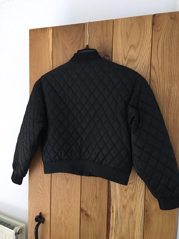 Womens Levis Levi Black Bomber Ananda Poly Pack Jacket Coat Large L - Image 3 of 4