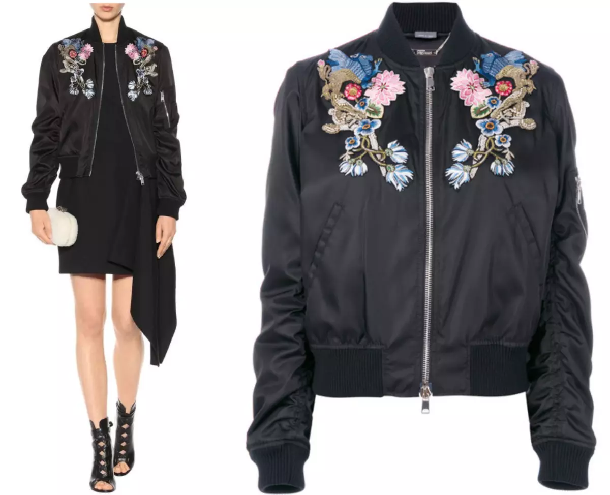 Alexander McQueen Floral Embroidered Army Bomber Jacket New S