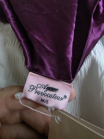Agent Provocateur Tanya Gown Robe Purple Silk & Lace M/L BNWT 