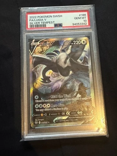 Lugia v Silver Tempest TCG Card 186/195 PSA 10 Gem Mint
