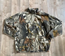 Vintage Wells Creek Outfitters Camo Bomber Jacket Realtree Full Zip Men Medium