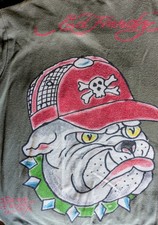 Ed Hardy Zip Sweater/Jacket Size Kids Medium 10 Pitbull Vintage