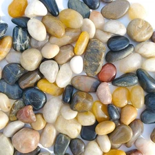 2 LB Aquarium Gravel River Rock - Natural Polished Decorative Gravel, Small... 