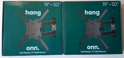 Lot Of 2 Full Motion Hang Onn TV Wall Mount 19''-50'' with 90° Swivel and 15° Tilt
