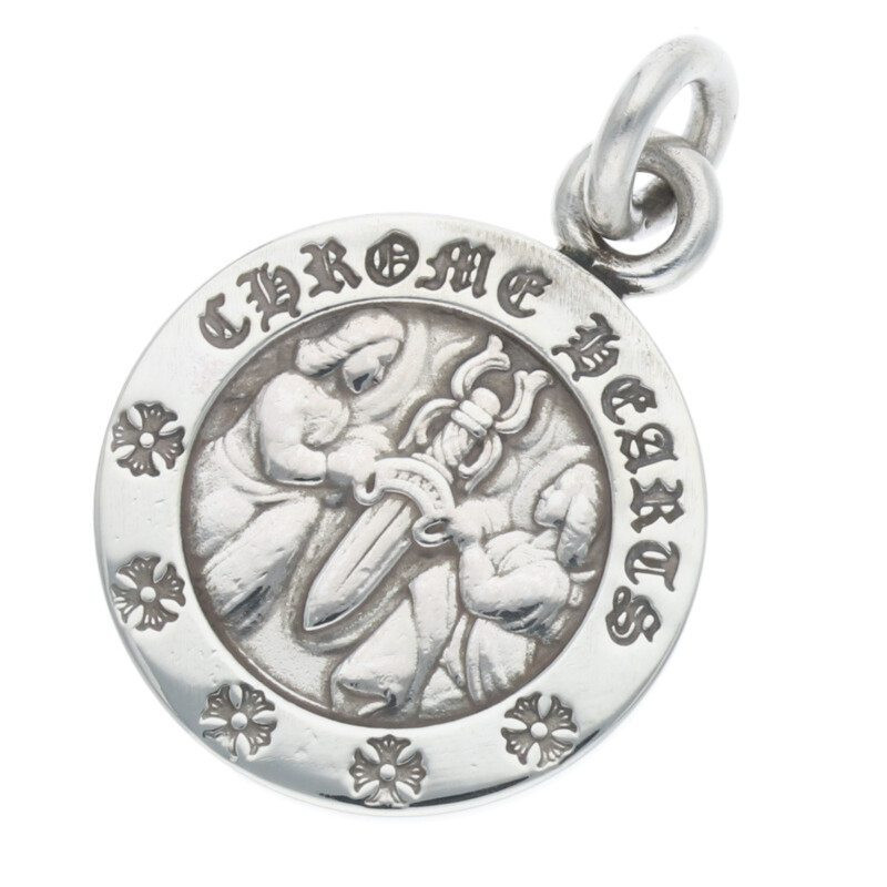 ネックレス・チョーカー CHROME HEARTS Angel medal silver charm CH plus V2 PENDENT Chrome Hearts Angel Medal Charm V2 Silver Necklace Top | eBay