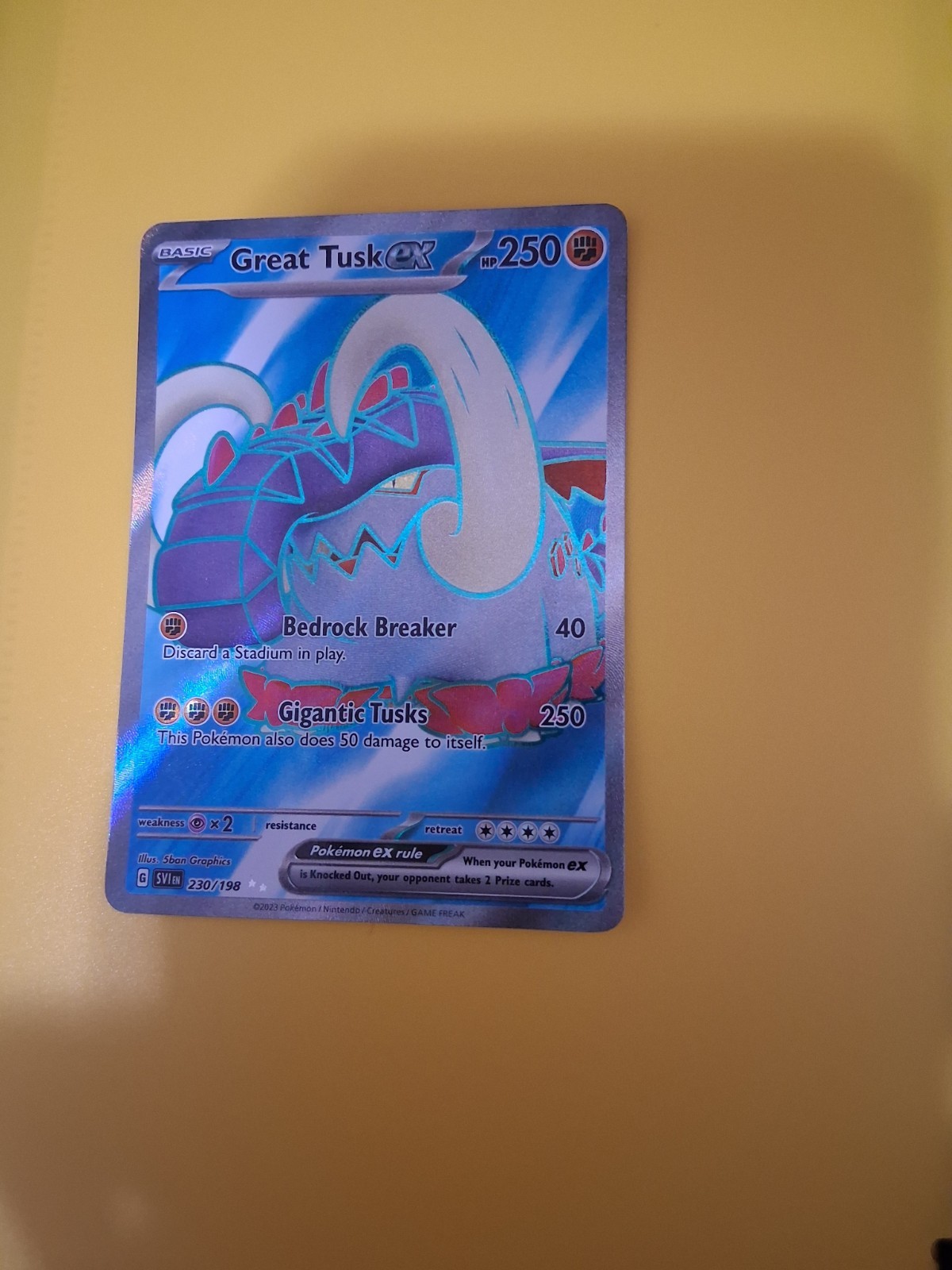 Great Tusk ex - 230/198 (Holo) SV01: Scarlet & Violet Base Set Pokemon TCG NM/M