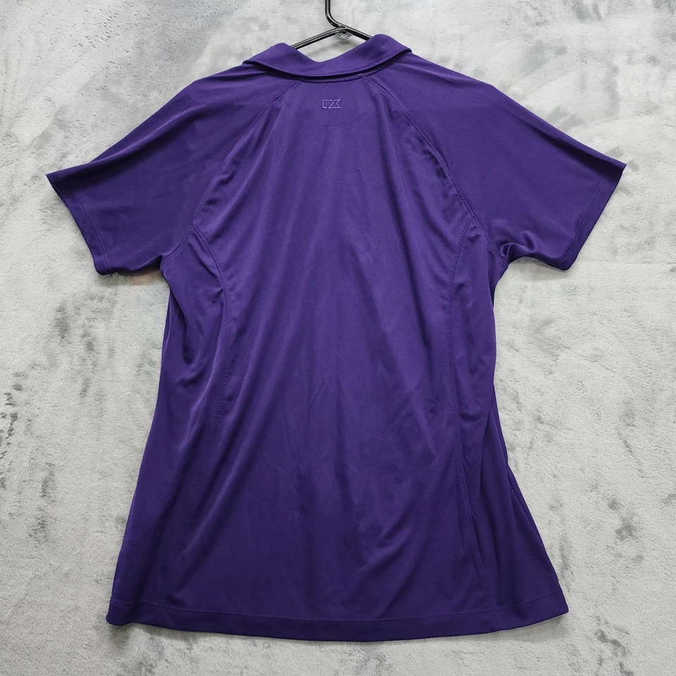 Polo elástico Cutter & Buck Top para mujer XL púrpura Washington Huskies CB DryTec Foto 3 de 4