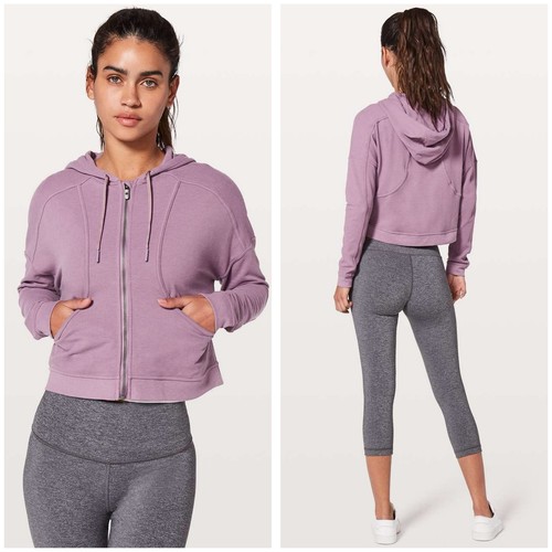 Lululemon Next Move Jacket Size 8 Vintage Quartz Purple Zip Up Hoodie Cropped