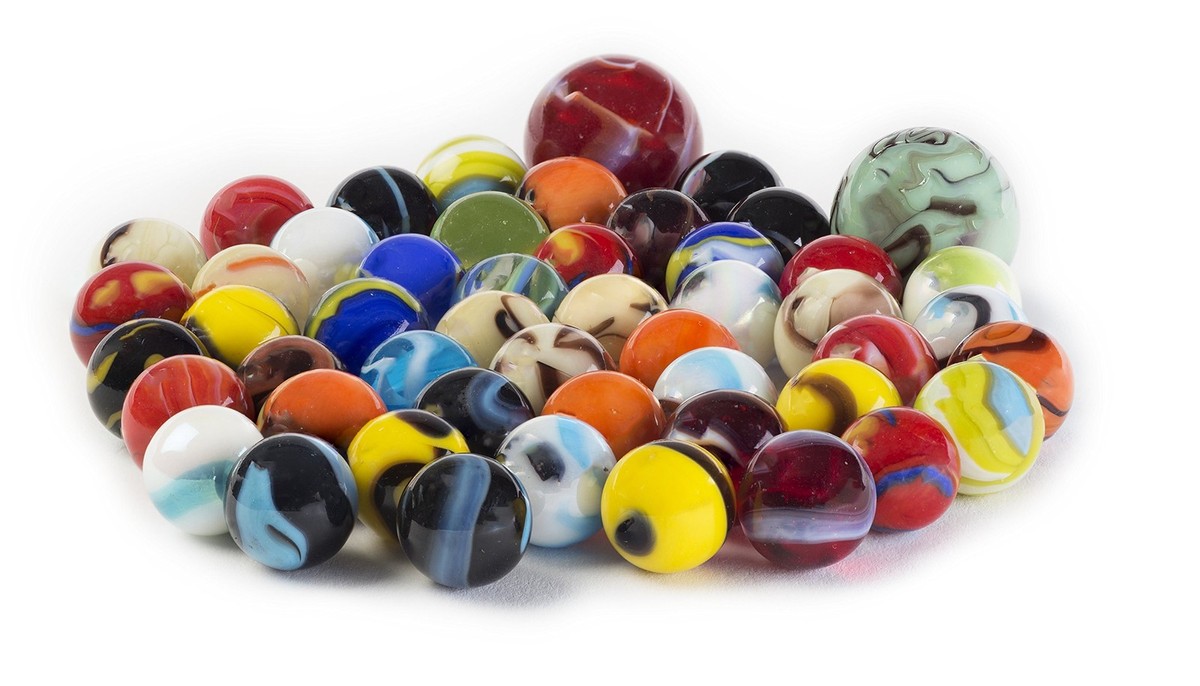 asa761 MARBLES marbles マーブルズ Ader Products 50 Piece Marbles Set - Colorful Glass Marbles