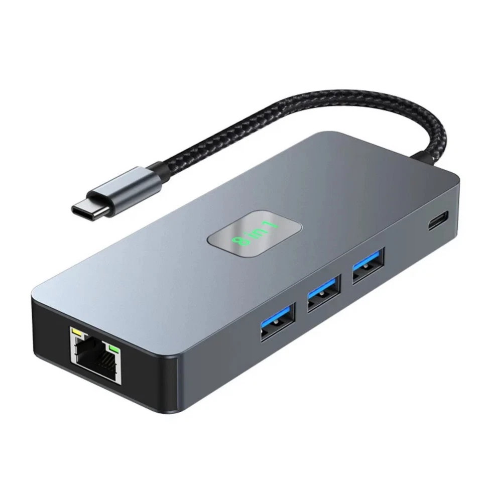 Docking Station for Laptops and Tablets, 8-in-1 USB-C, Triple 4K HDMI - Image 2 of 4
