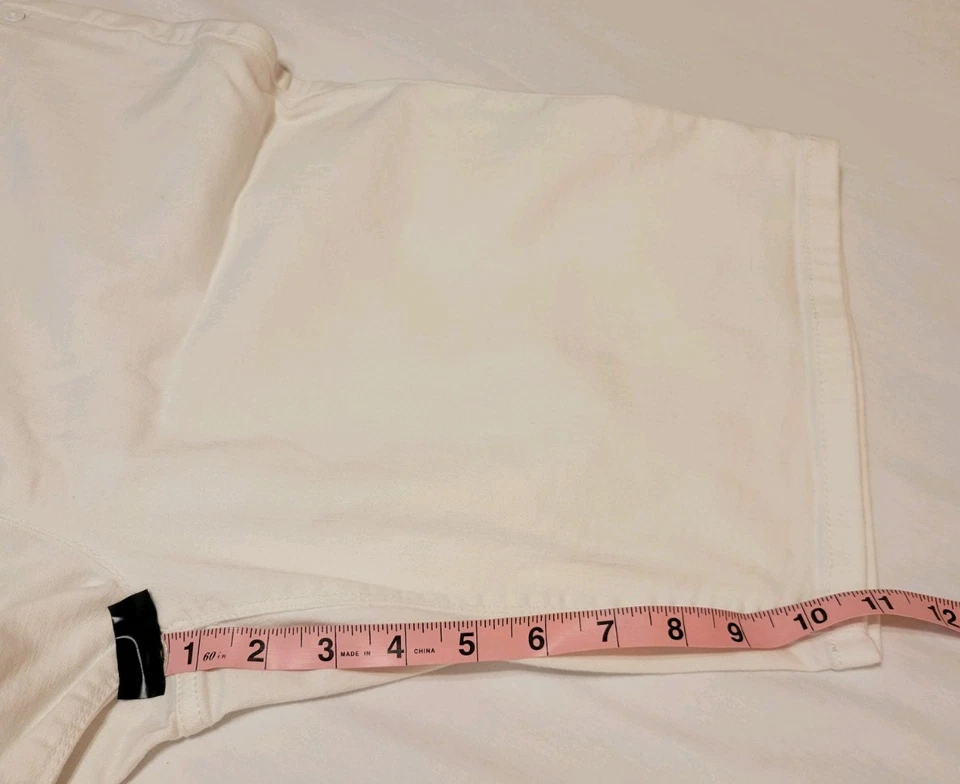 Pantalones Cortos J Jill Mujer Blanco Denim Bermudas Jean Elastizados Bolsillos Informales Talla 14 Foto 2 de 4