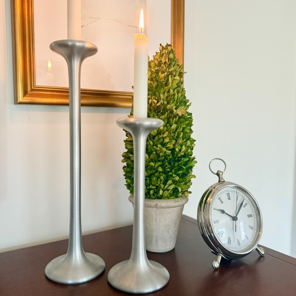 CAMVIL アイアンストーブ　シルバー Vintage Carl Öjerstam Silver Candlesticks 10” & 14” IKEA KÄGLA