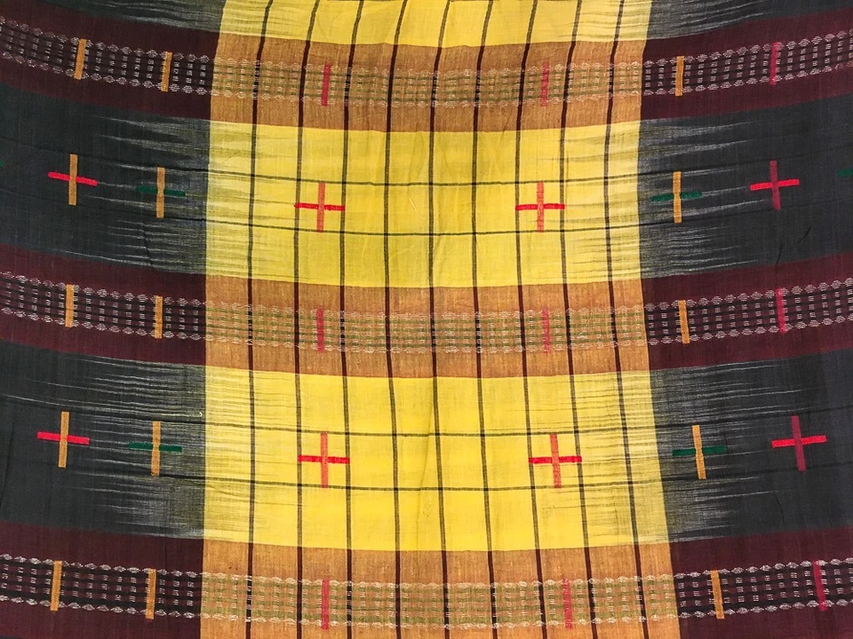 Tela estampada vintage reciclada India sari sari sari algodón puro 100 % PCS6680 Foto 3 de 4