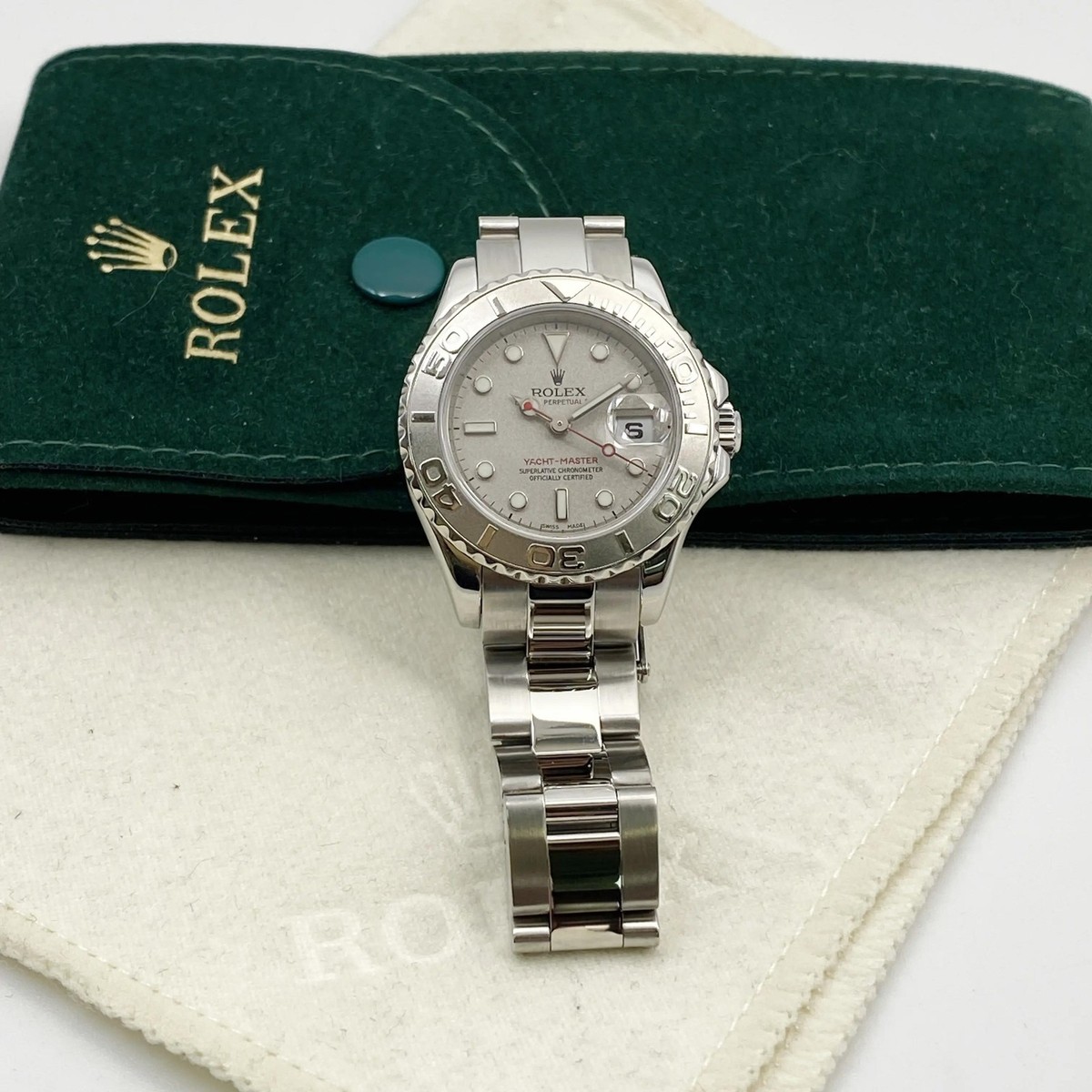 Rolex Yacht-Master 29mm 169622 Steel Platinum Dial Automatic
