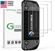 3 Pack for Steam Deck/Steam Deck OLED Screen Protector Tempered Glass, Designed