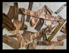 1kg Reclaimed Genuine Leather Offcuts 2mm Thick Craft Upholstery Patchwork