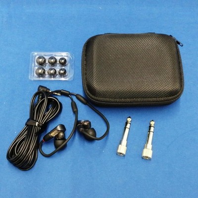 Audio-Technica ATH-E50 In-Ear Earphones Wired Black Stable Fit Design