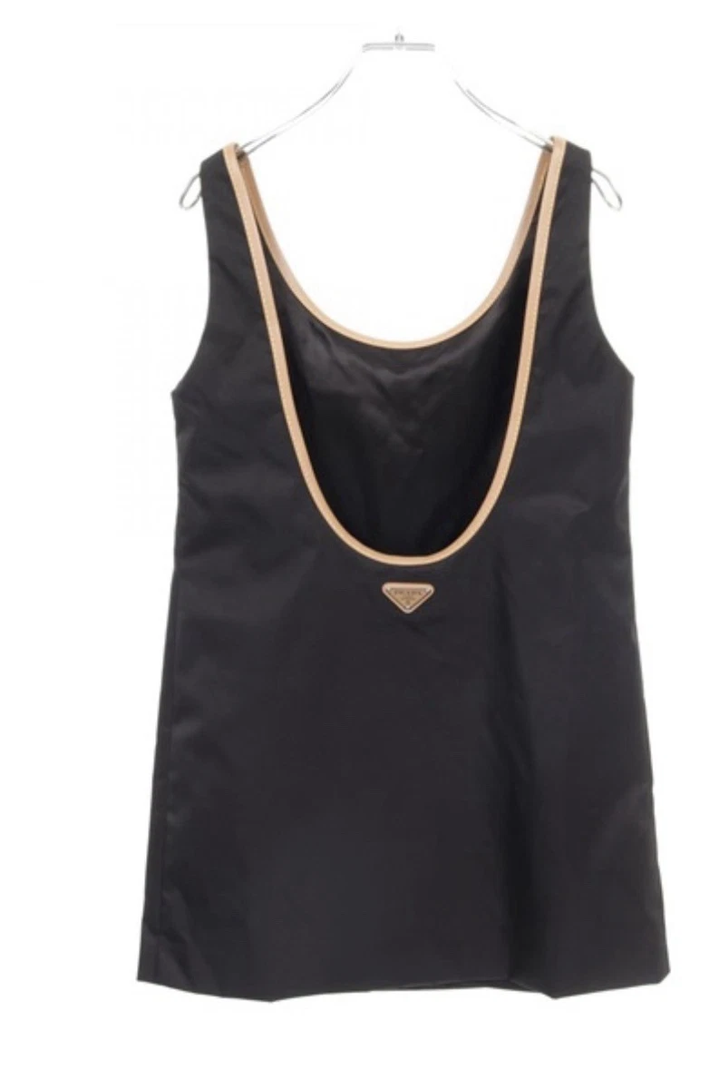 prada leather dress Prada Leather Mini Dress - Black