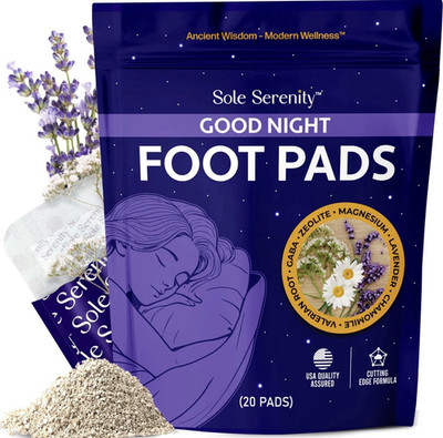 Yilest Good Night Foot Pads Detox Patch Sleep Aid 10 Pads Magnesium Lavender