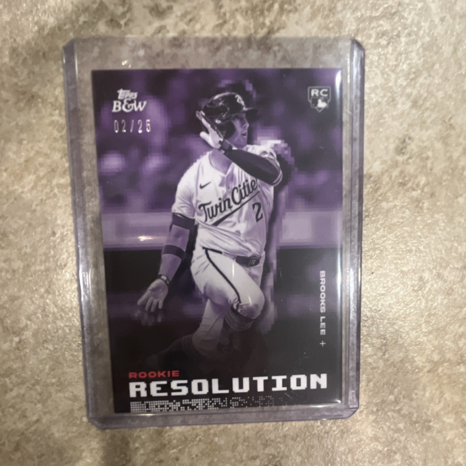 2025 Topps Black & White Rookie Resolution Brooks Lee RC /25 Number Match