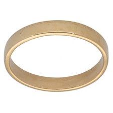 9ct Gold Ring 2.47g Wedding Plain Size R - Fully Hallmarked