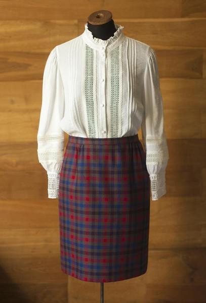 Women Ballantyne Skirt Red Wool 36 / S / 44