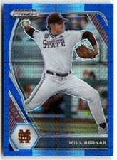 2021 Panini Prizm Draft Picks #PDP14 Will Bednar Hyper Carolina Blue Prizm