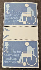 GB 1975 QEII SG970 HEALTH AND HANDICAP GUTTER PAIRS - MNH