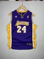 Kobe Bryant Jersey Boys Large 14 16 Purple Adidas Swingman Los Angeles Lakers