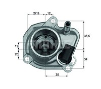 Thermostat, KüHlmittel Behr Mahle TI2987 FüR Chrysler