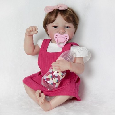 Realistic Reborn Baby Dolls Full Body Vinyl Silicone Newborn Girl Doll Washable