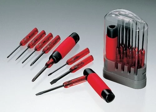 No.6900 Anex Screwdriver Set Rubber Grip Of 8 (+0 +1 +2 2.5 5.5 6 Needle - Image 2 of 2