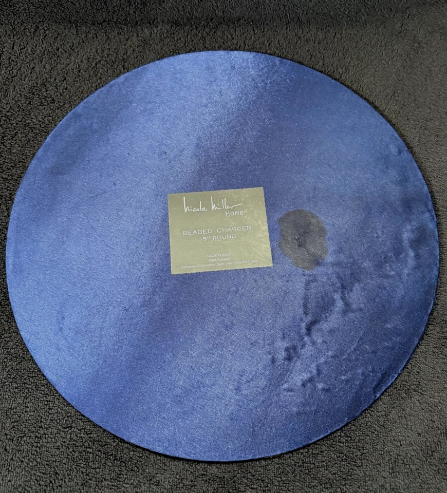 CARGADOR DE CUENTAS NICOLE MILLER MANTEL INDIVIDUAL HALLOWEEN CASA EMBRUJADA LUNA 15 PULGADAS REDONDA Foto 3 de 4