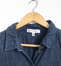 Womens cotton denim shirt dress short sleeve Anne Weyburn La Redoute size UK 16