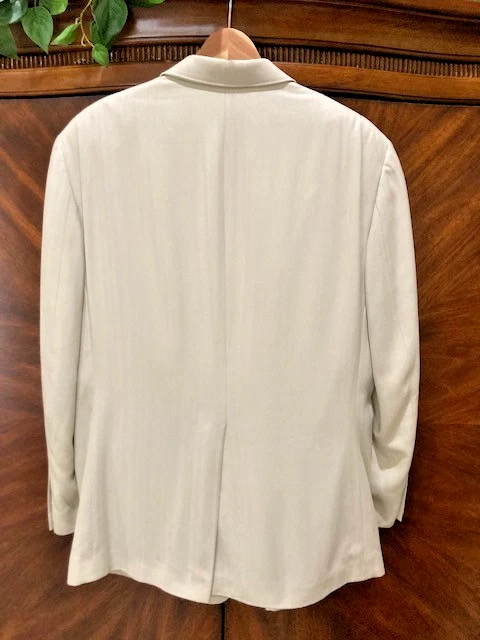 Statements Light Taupe 100% Silk Blazer 42 Short - Imagem 2 de 4