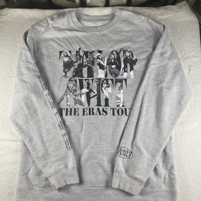 Official Taylor Swift The Eras Tour Crewneck Sweatshirt Heather Grey Size XL