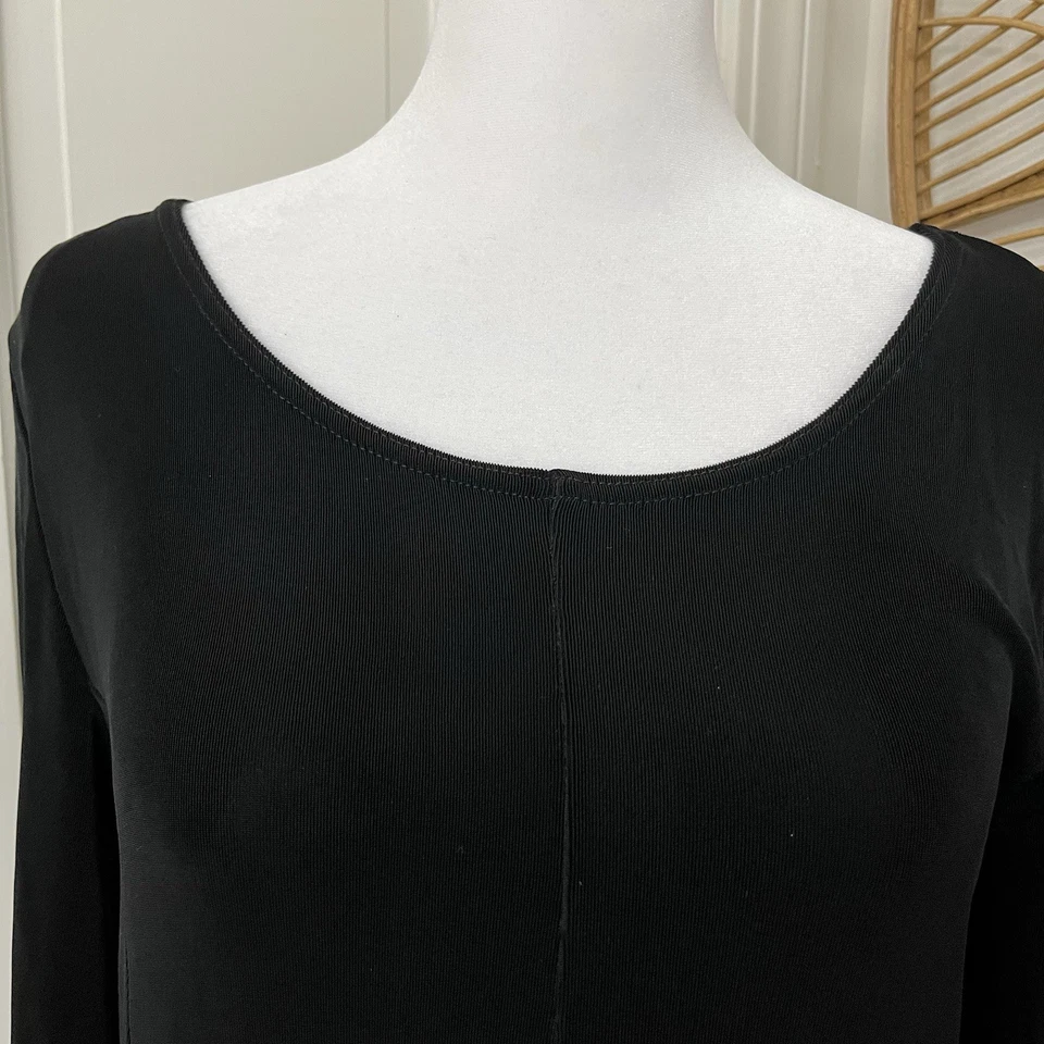 Kiara черный Slinky Flowy Balletcore Gothic ведьмы траур подходит Расклешенный платье S - Изображение 4 из 4