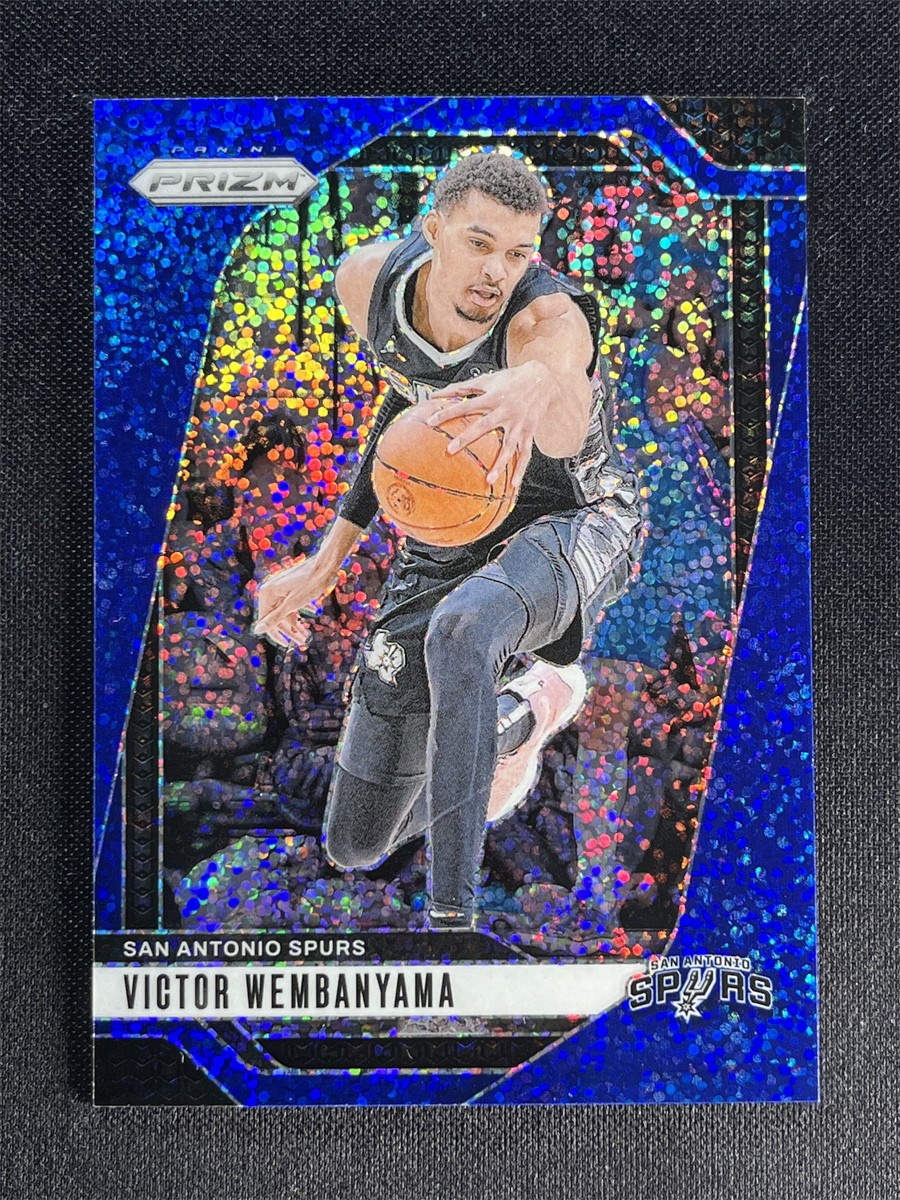 2024-25 Panini Prizm Victor Wembanyama #172 Blue Sparkle Prizm Spurs /144