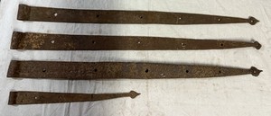 Hand Forged Door Straps Door Hinges, Old Barn Door Hardware 19th Century