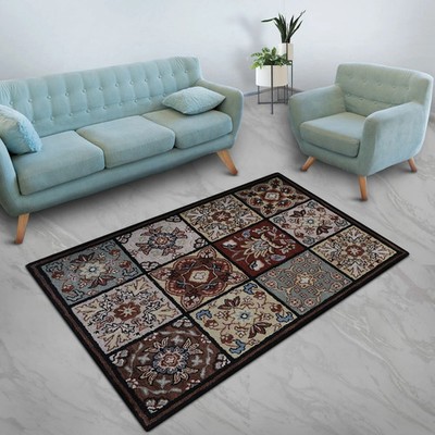 Eco-Friendly Hand Tufted Wool Area Rug Floral Multicolor